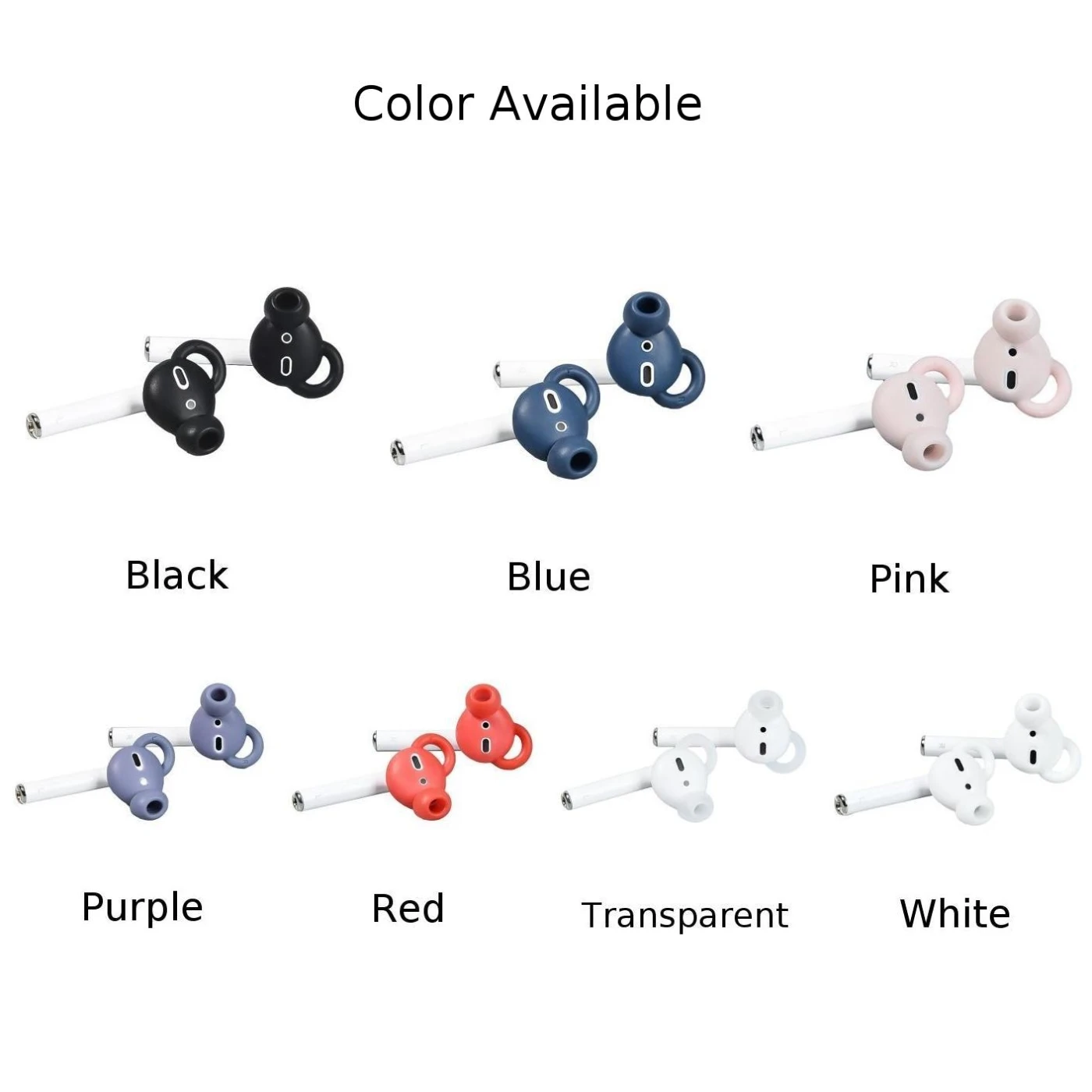 ที่อุดหูปิดกันลื่นใช้งานได้จริงฝาครอบหูฟังเอียร์บัดสำหรับ airpods ทำจากปลั๊กวัสดุซิลิโคนคุณภาพสูง