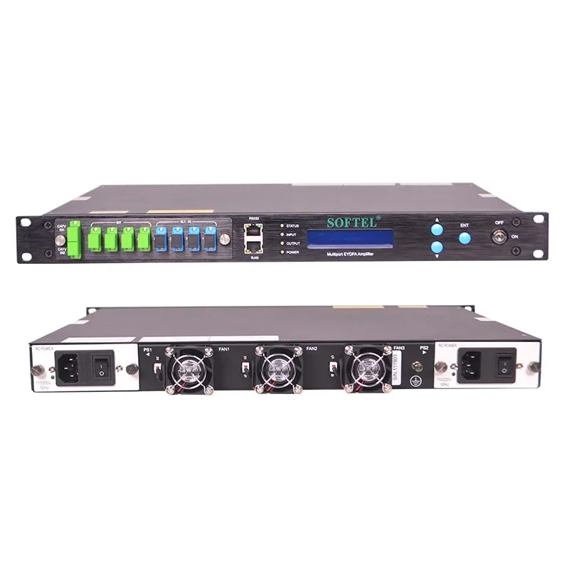 SOFTEL High Quality 4 Ports 1550nm EDFA with WDM FTTH/HFC