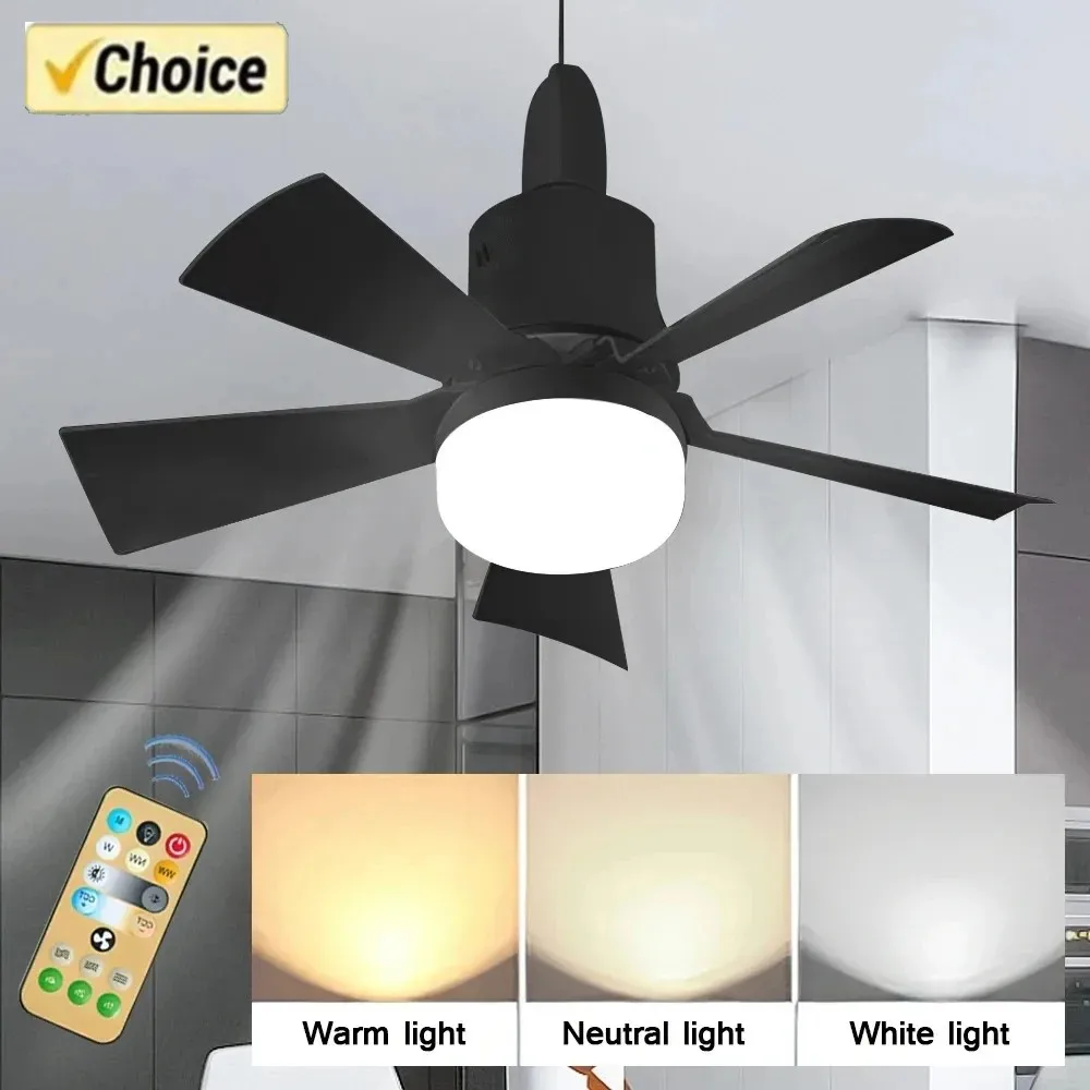 Ceiling Fan LED With Light Remote Control Dimmable 30W E27 Base Modern Smart Wireless Fans Lighting For Bedroom and Living Room