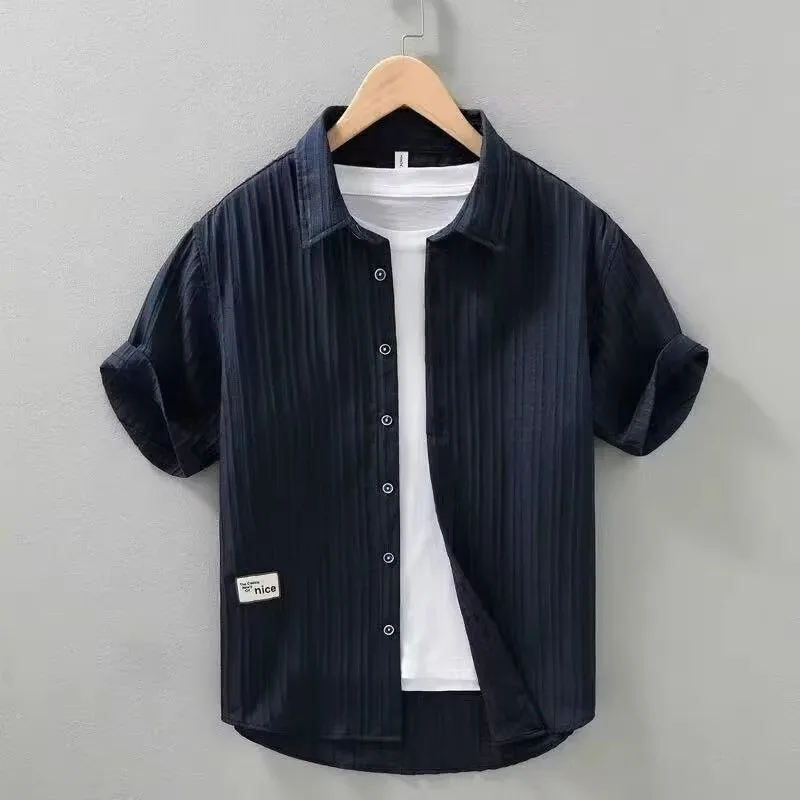 Travail extérieur d'été soie glacée mince ort Sve hommes décontracté ample Cool Qui sec f Sve Jaet léger respirant