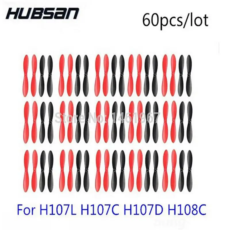 60pcs Hubsan X4 Quadcopter H107L H107C H107D H108C Y310B JXD385 X4 Quadcopter Propellers H107-A02 blade ,propellers (wholesale)