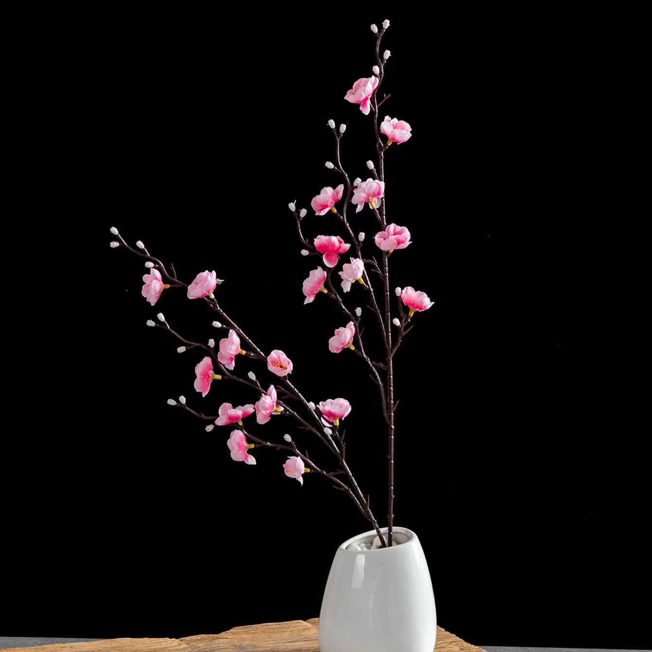 1/5PCS Seide Künstliche Blumen Pflaumenblüte Pfirsich Zweig Hause Zimmer Vase Outdoor Garten Hochzeit Party Kranz Hof decor DIY Geschenke