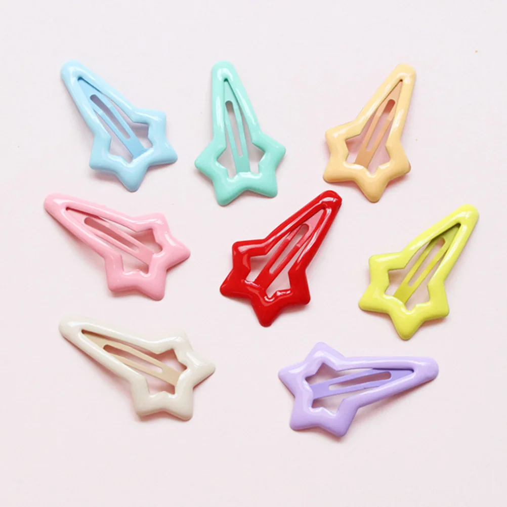 

20 pcs Heart Shaped Hair Clips Bright Colors Metal Hair Barrettes Girls Accessories Kids Barrettes Toddler Women