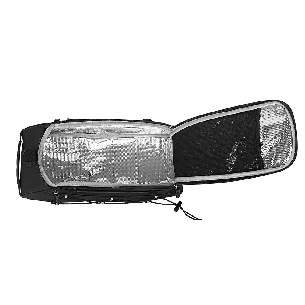 

RZAHUAHU Bicycle Rear Seat Carrier Bag Night Reflective Bicycle Rear Seat Trunk Bag Multiple Pockets Cycling Accessories