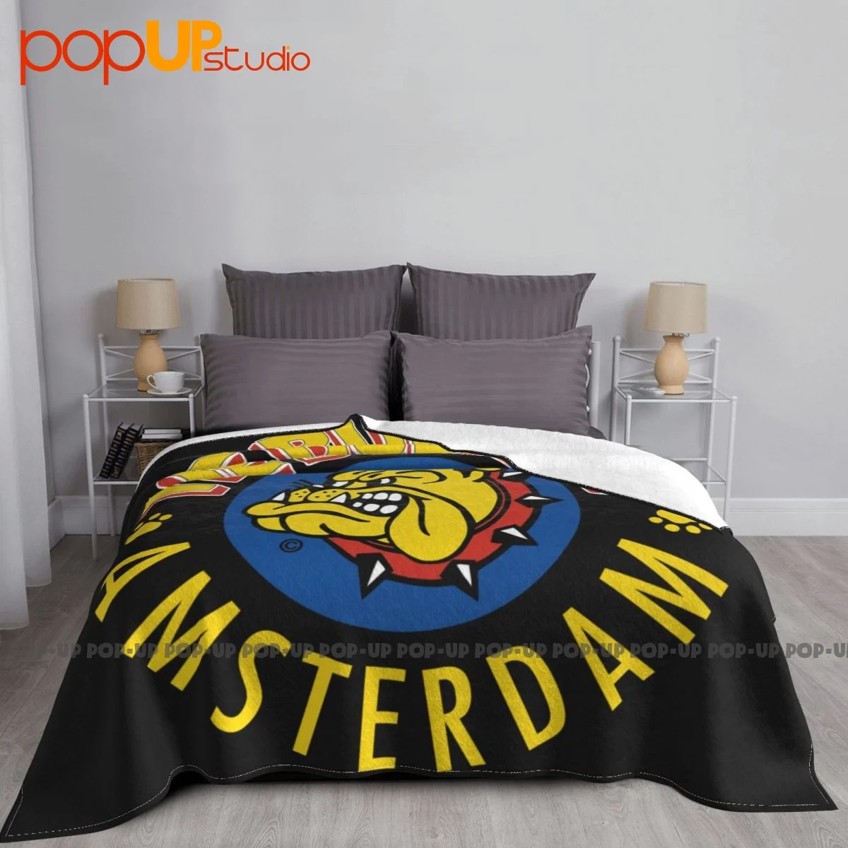 The Bulldog Amsterdam Blanket Thick Thicken On The Sofa Bedding Throws Decorative Sofa