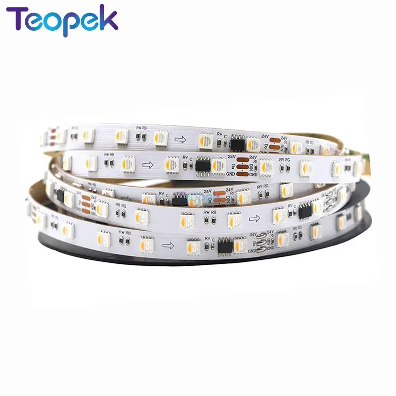 16.4ft TM1814 RGBW LED Strip 300LEDs DC12/24V 4 In 1 Individual Addressable Programmable Pixel Flexible LED Tape Light