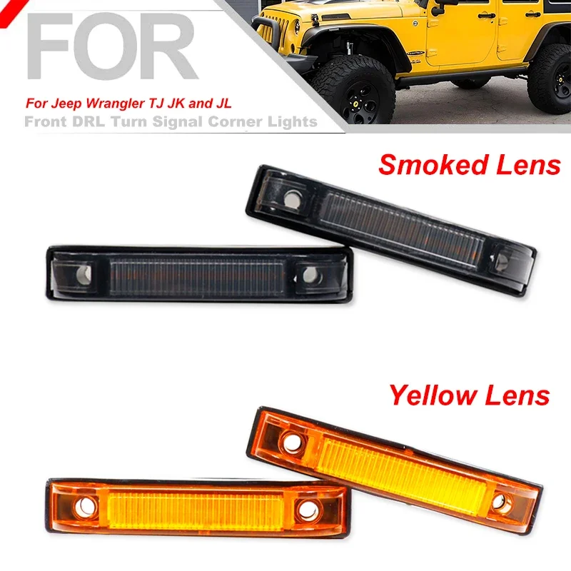 iJDM Car Fender Flare Side Marker Lamps For Jeep Wrangler TJ JK and JL  Bushwacker Flat Style Fender Flares Turn Signal Lights