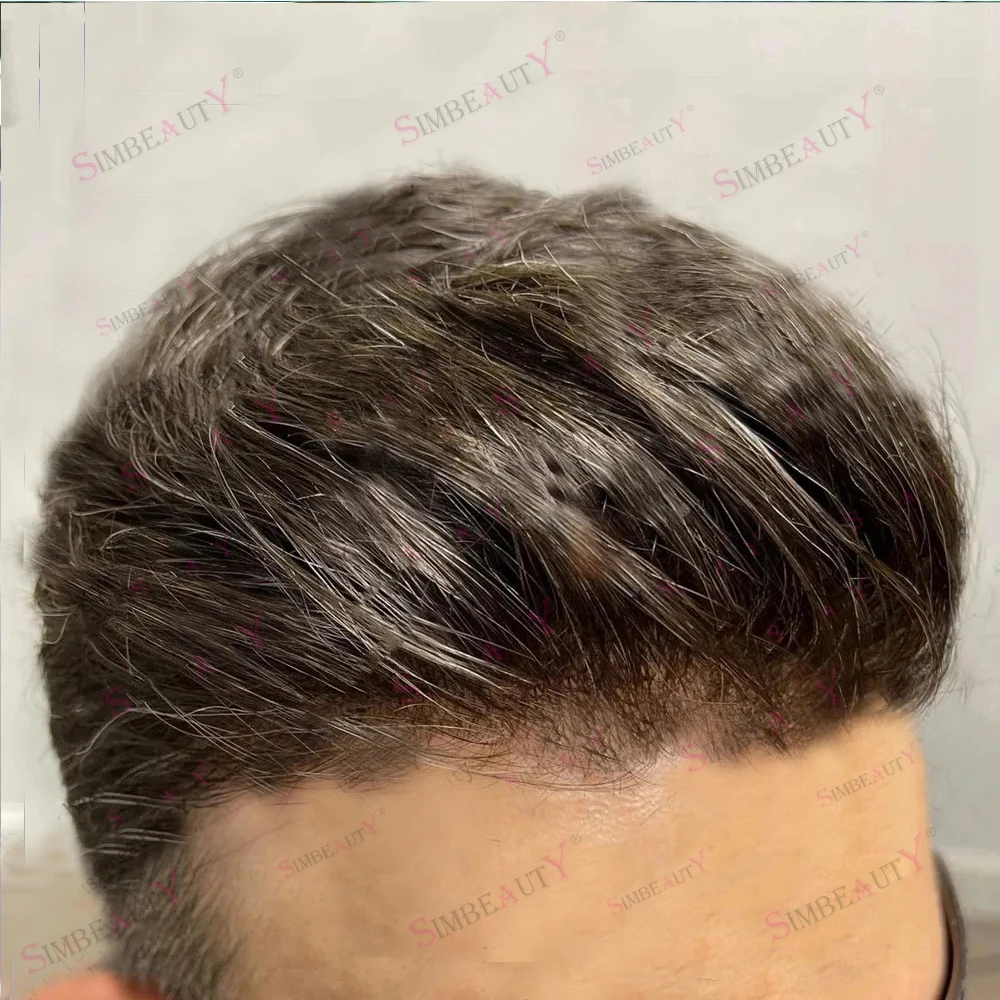 

Brown Blonde Black Natural Hairline Mens Toupee Human Hair Wigs Super Durable Full Skin PU Capillary Prosthesis Hairpiece System