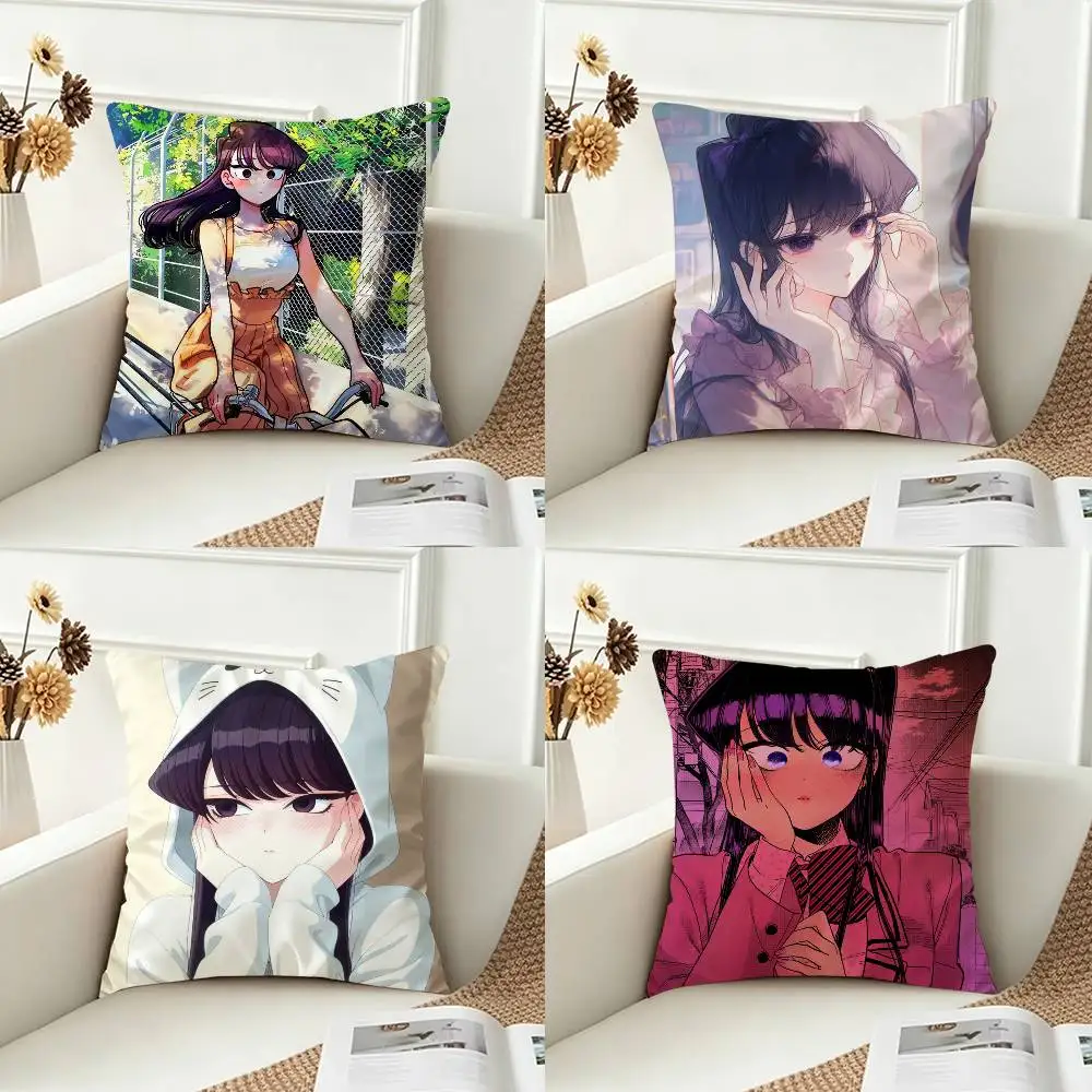 K-Komi Can't Communicate  Double-sided Printed Square Decorative Cushion Cover for Sofa Living Room Home Decor