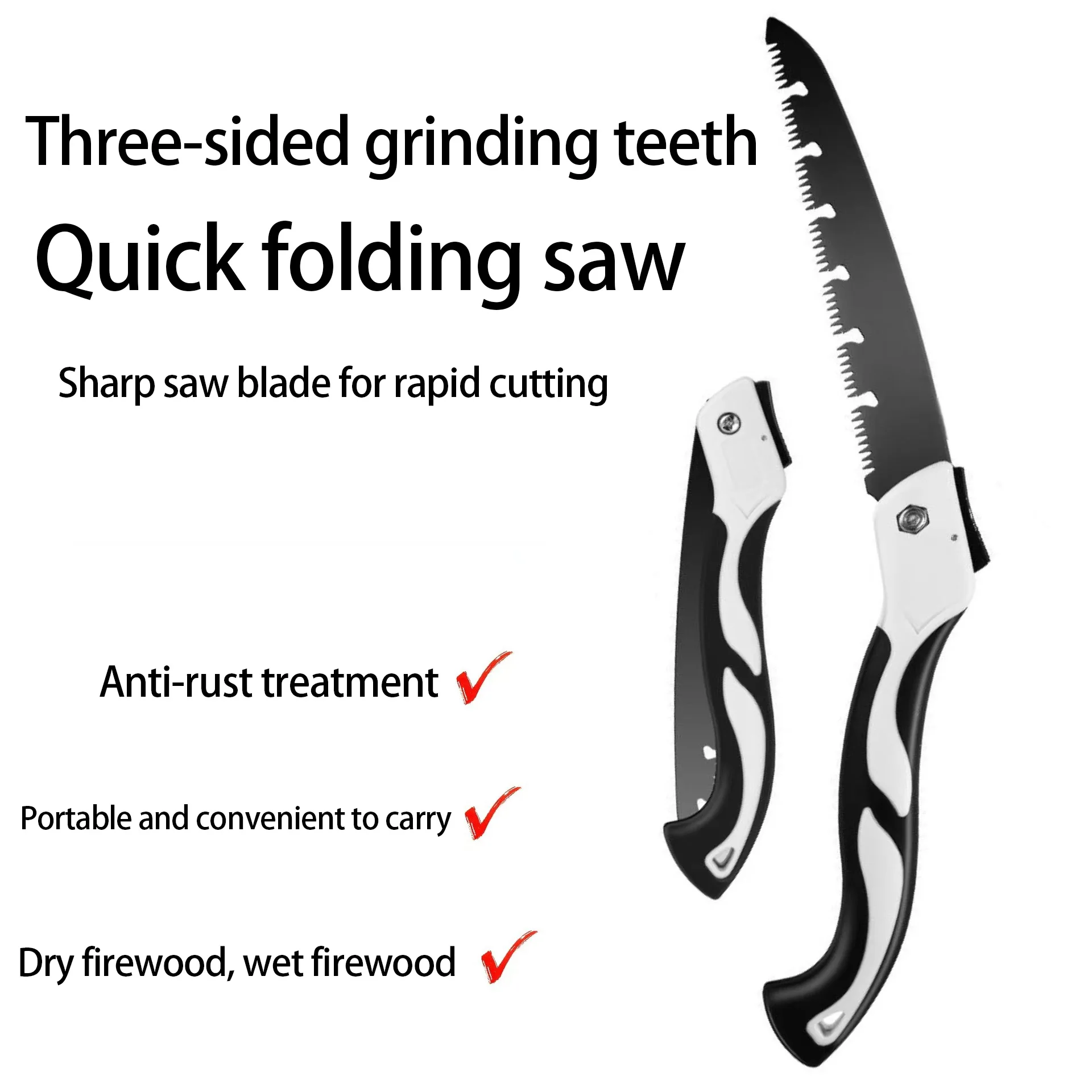 1pcs 300mm Folding Hand Saw Pruning Saw Professional Hand Sawor Tree Pruning Camping Gardening Hunting Cutting Wood