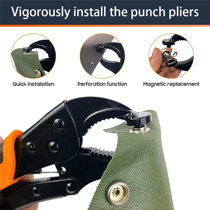 

A47U Набор застежек, регулируемые плоскогубцы для застежек, набор инструментов для застежек с набором кнопок для чехлов на лодках, холст