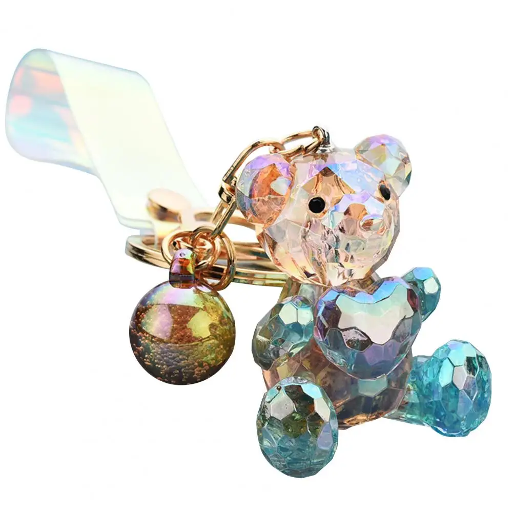 سلسلة مفاتيح على شكل دب أكريليك مع حقيبة ظهر ساحرة على شكل نجمة السكر، سلسلة مفاتيح على شكل حيوان لطيف هدية للنساء والفتيات