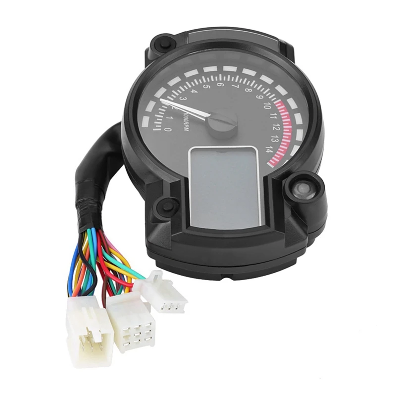 

M0t-rUniversal LCD Digital Motorcycle Odometer Speedometer Instrument for KOSO Adjustable Max 299KM/H 7 Colors