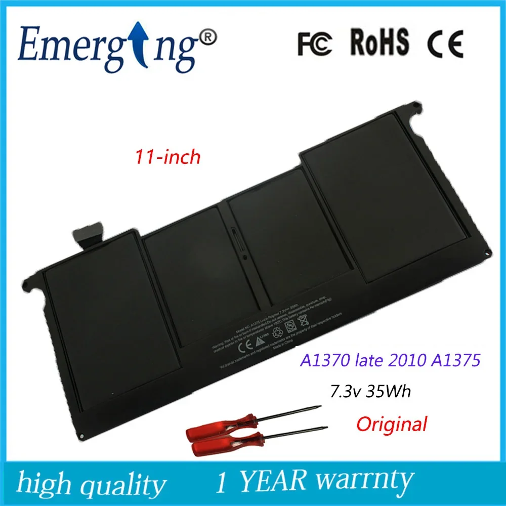 

7.3v 35Wh New Original A1375 Laptop Battery for APPLE macbook Air A1370 late-2010 11Inch Whit tools