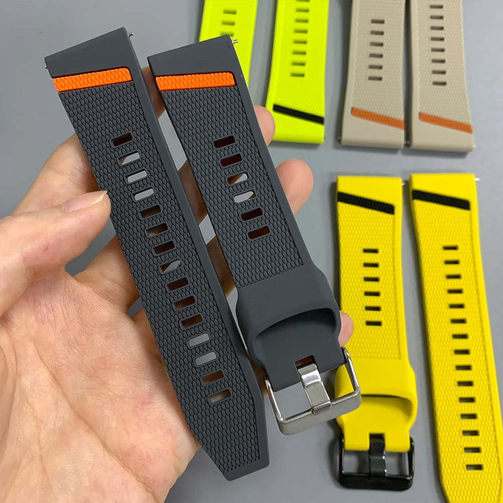 22mm Silicone Strap For AMAZFIT BALANCE 2 3/BIP Max 6 5/GTR 2 3 4/Active Max 48mm Watch Band for Xiaomi Watch 5 S5/S4 Sport Belt