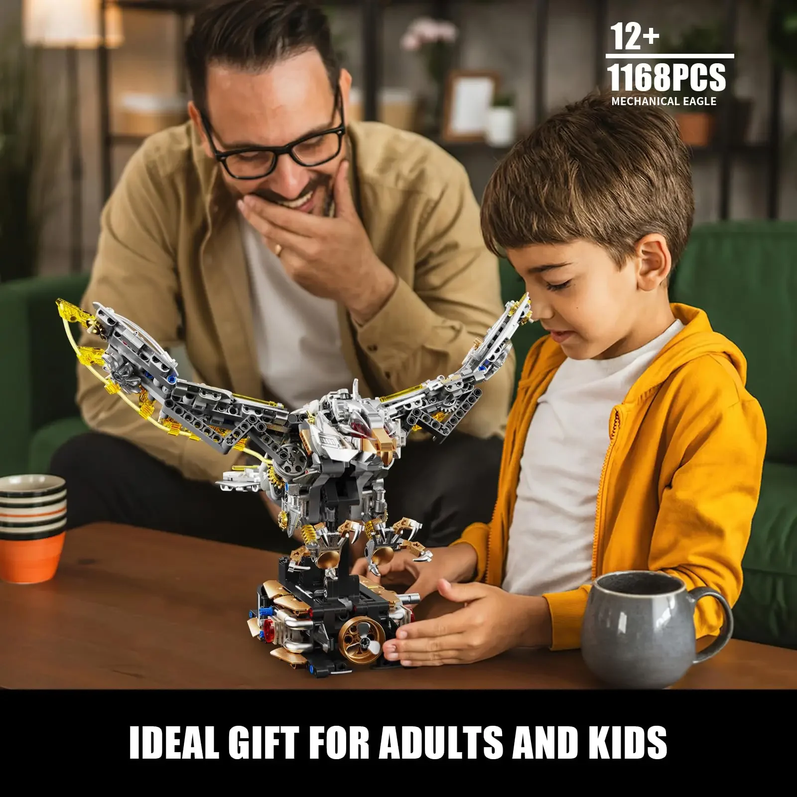 13084 Mechanische Eagle Model 1168 stks Bouwstenen Bricks Set MOC Cyberpunk Eagle met Verlichting Speelgoed voor Kinderen Geschenken