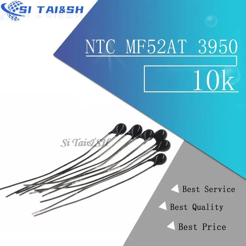 

20pcs 10k OHM NTC MF52AT 3950 Thermistor Resistor NTC-MF52AT MF52 10K +/-1% Thermal Resistor