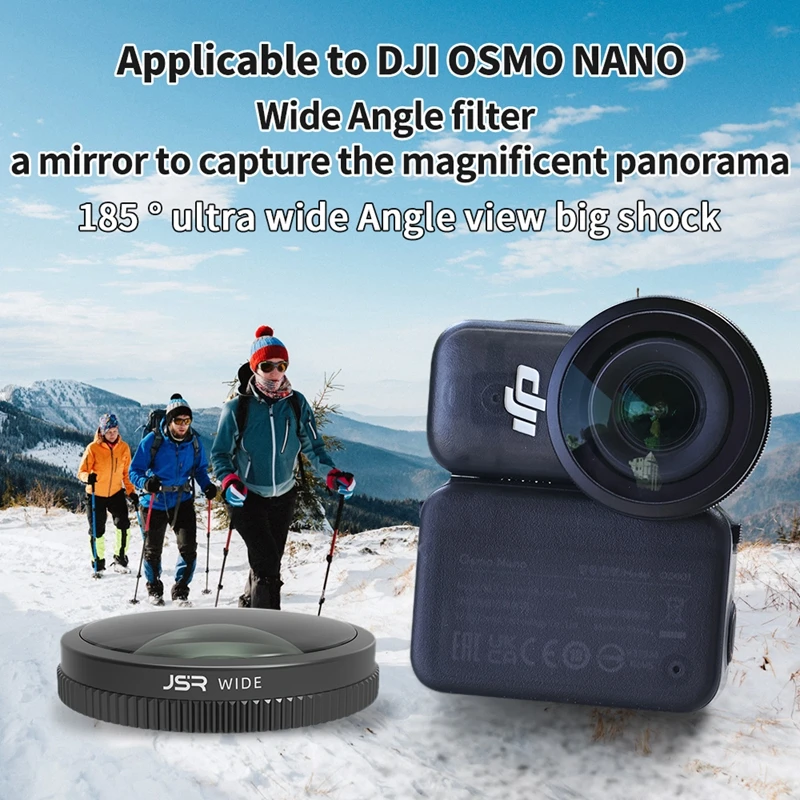 

185 ° Сверхширокоугольный объектив для камеры DJI Osmo Nano CPL/ND8/16/32/64PL/STAR/NIGHT/15X макрообзор для аксессуаров для фильтров OSMO NANO