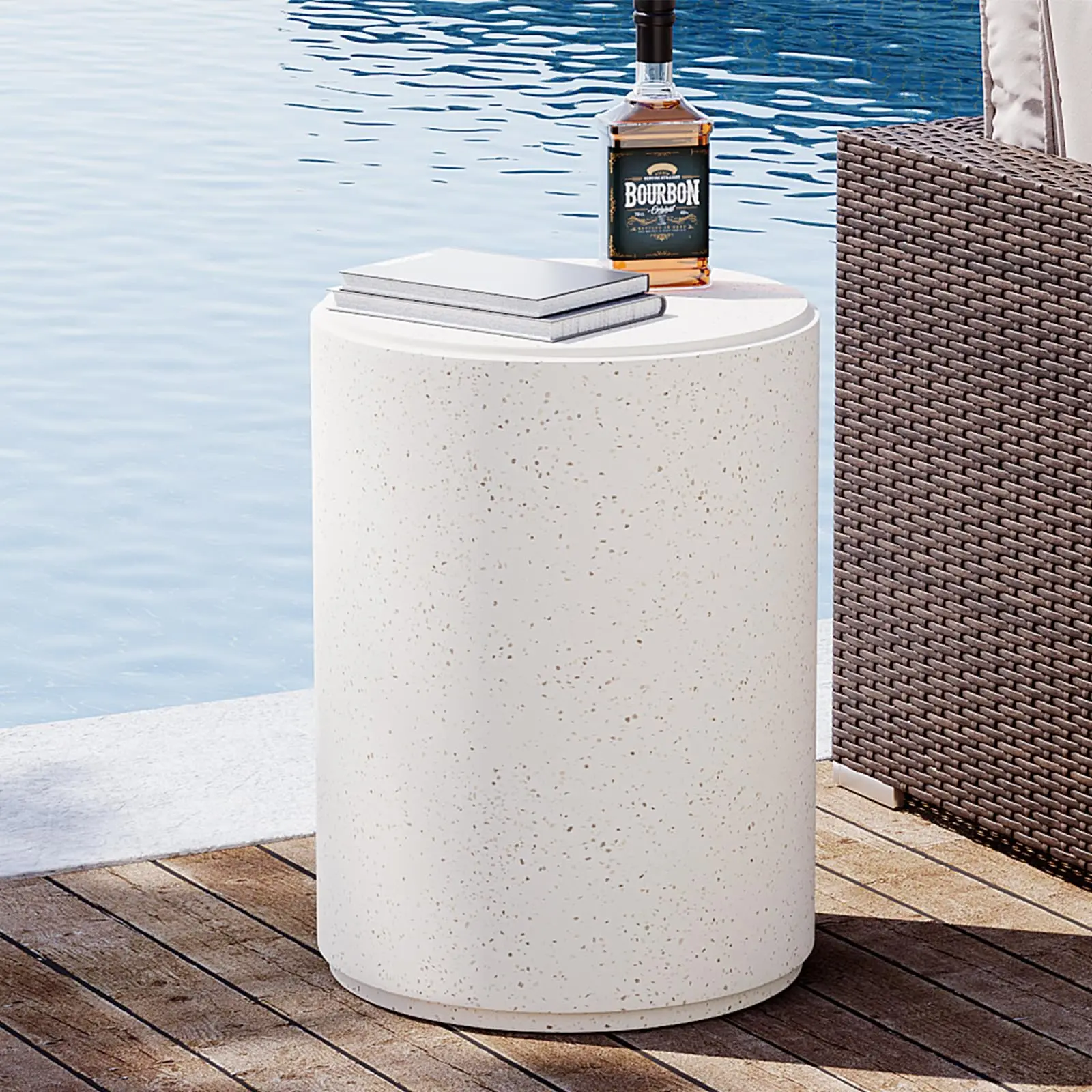 Outdoor Concrete Side Table, 20
