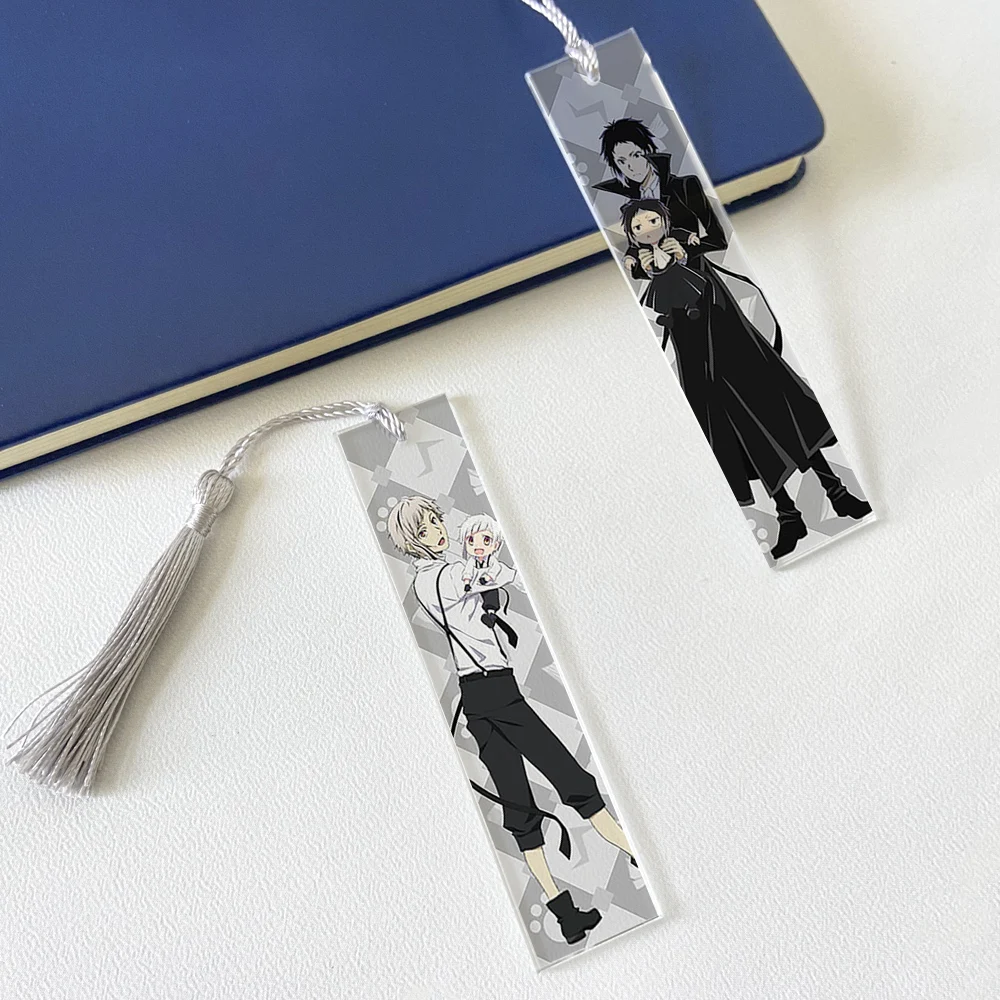 

Anime Bungo Stray Dogs Dazai Osamu Nakahara Chuya Cosplay Crystal Bookmark Backpack Pendant Decoration Widget Xmas Birthday Gift