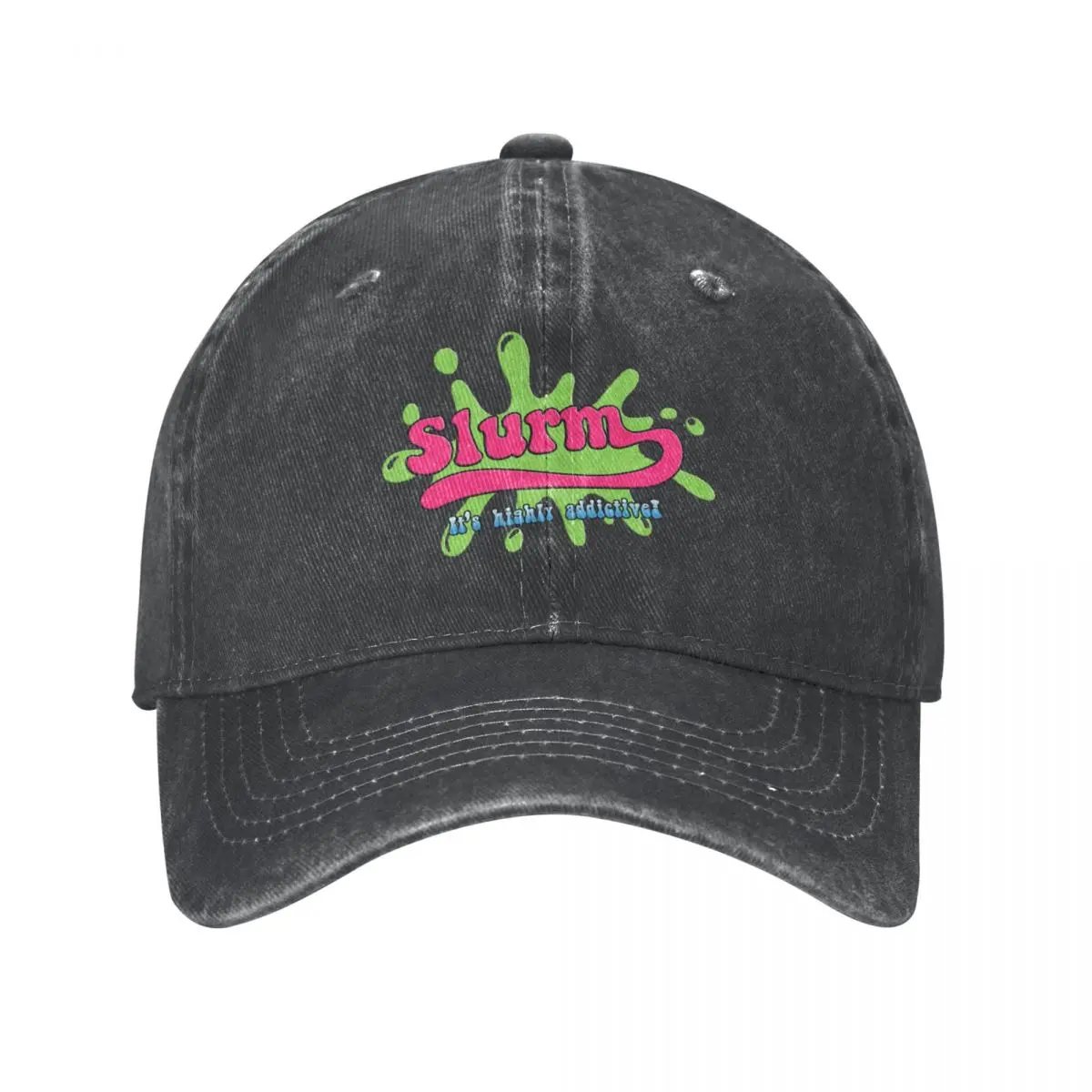 slurm - highly addictive (distressed) Cowboy Hat custom Hat Hip Hop dad hat Men's Hats Women's