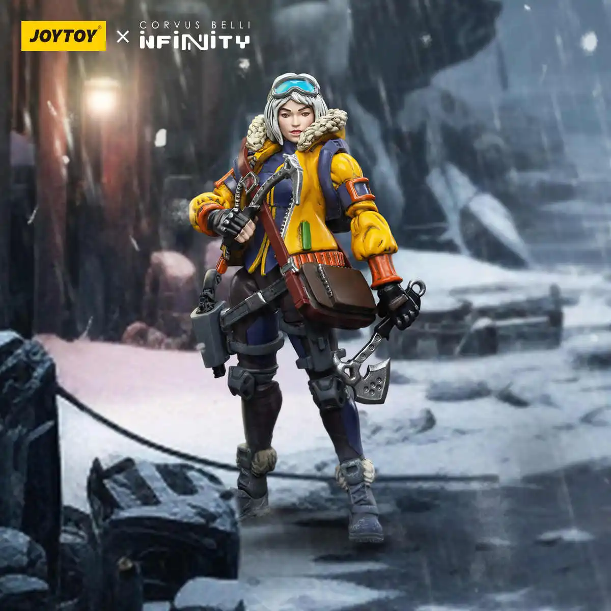 

【In Stock】JOYTOY 1/18 Action Figure Infinity Oktavia Grimsdottir Lcebreaker's Harpooner Anime Model Igure Collection Toy Gift