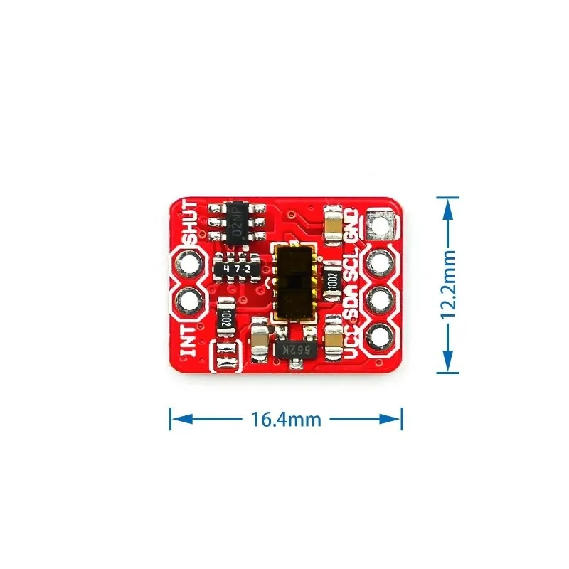 50Hz 3.3v-5v VL53L1X Laser Ranging Sensor Module 4cm-4m Ranging Module ToF Distance Measurement I2C 12x17x3.2mm PCB Sensor Board