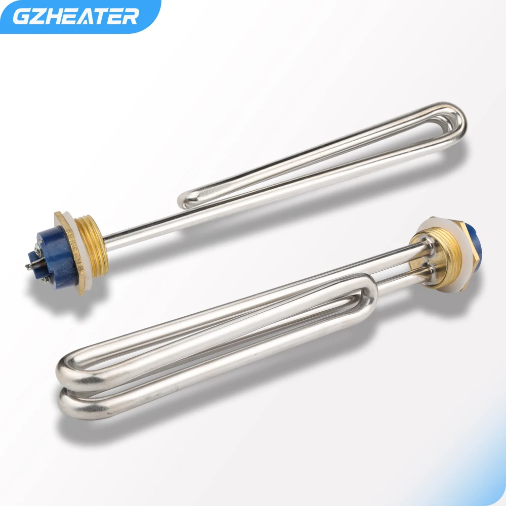 GZHEATER 3KW 220V 접이식 태양열 온수기 파이프 DN25 1 인치 BSP 스레드 전기 히터 용 스테인레스 스틸 가열 요소