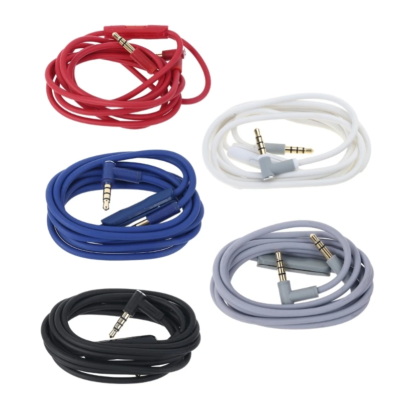 3.5mm To 3.5mm For Beats By Dr Dre Headphones Solo/Studio/Pro/Detox Replacement Audio Cable Cord Wire With In-Line Microphone