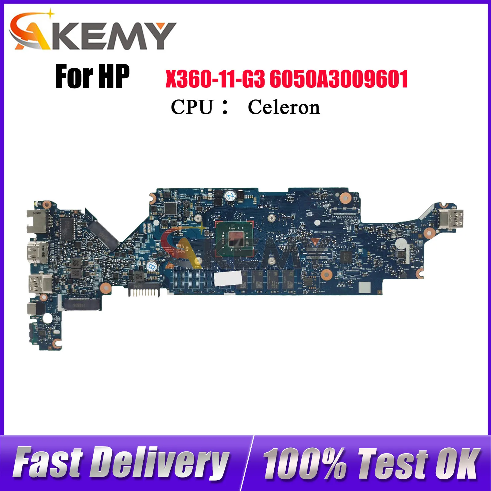 

6050A3009601 For HP ProBook X360 11 G3 Laptop Motherboard L43772-601 L43774-601 With N4000 N4100 CPU 4GB RAM 100% Fully Tested