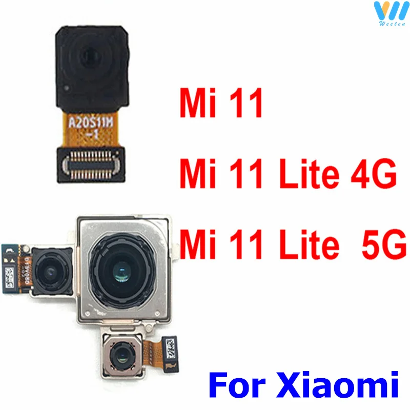 

Передняя и задняя основная камера для Xiaomi Mi 11/Mi 11 Lite 4G 5G, задняя и основная фронтальная камеры, модуль гибкого кабеля, запасные части Ultrawide