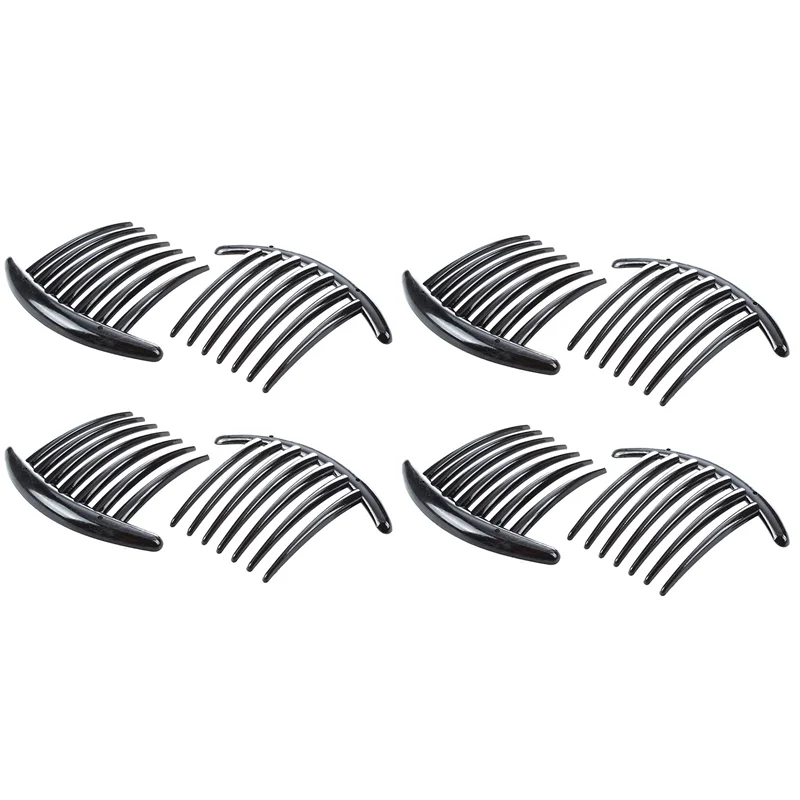 

AAAU-8Pcs Hair Comb Pin Accessories Plastic Women Lady Fashion Black