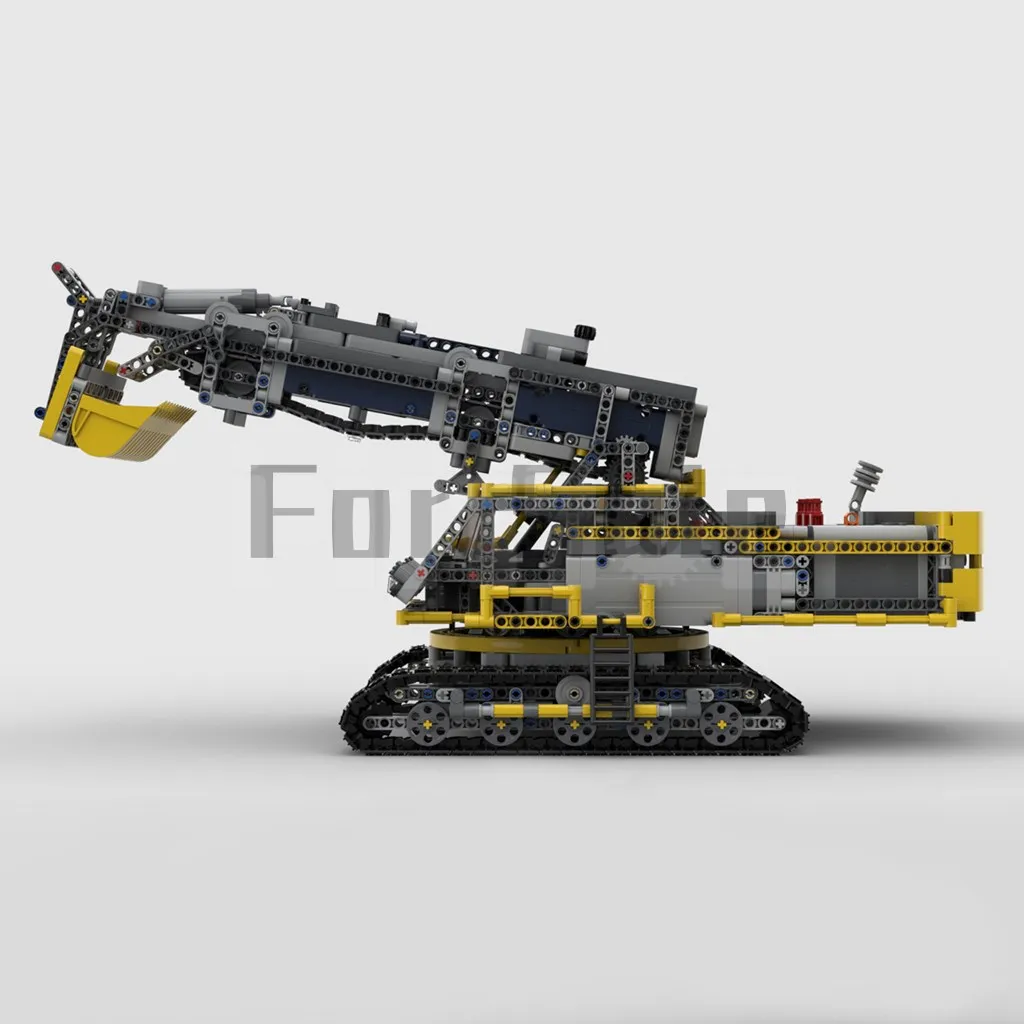 MOC-48114 Telescopic Excavator by BlackSpark  Building Block Model Spliced Electric Forklift Toy Puzzle