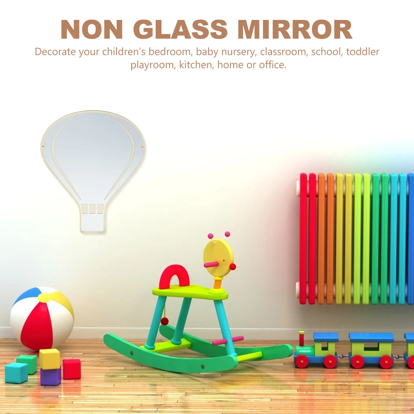 Non Glass Acrylic Mirror Decal Shatterproof Wall Decor Easy to Adjust for Bedroom Nursery Room