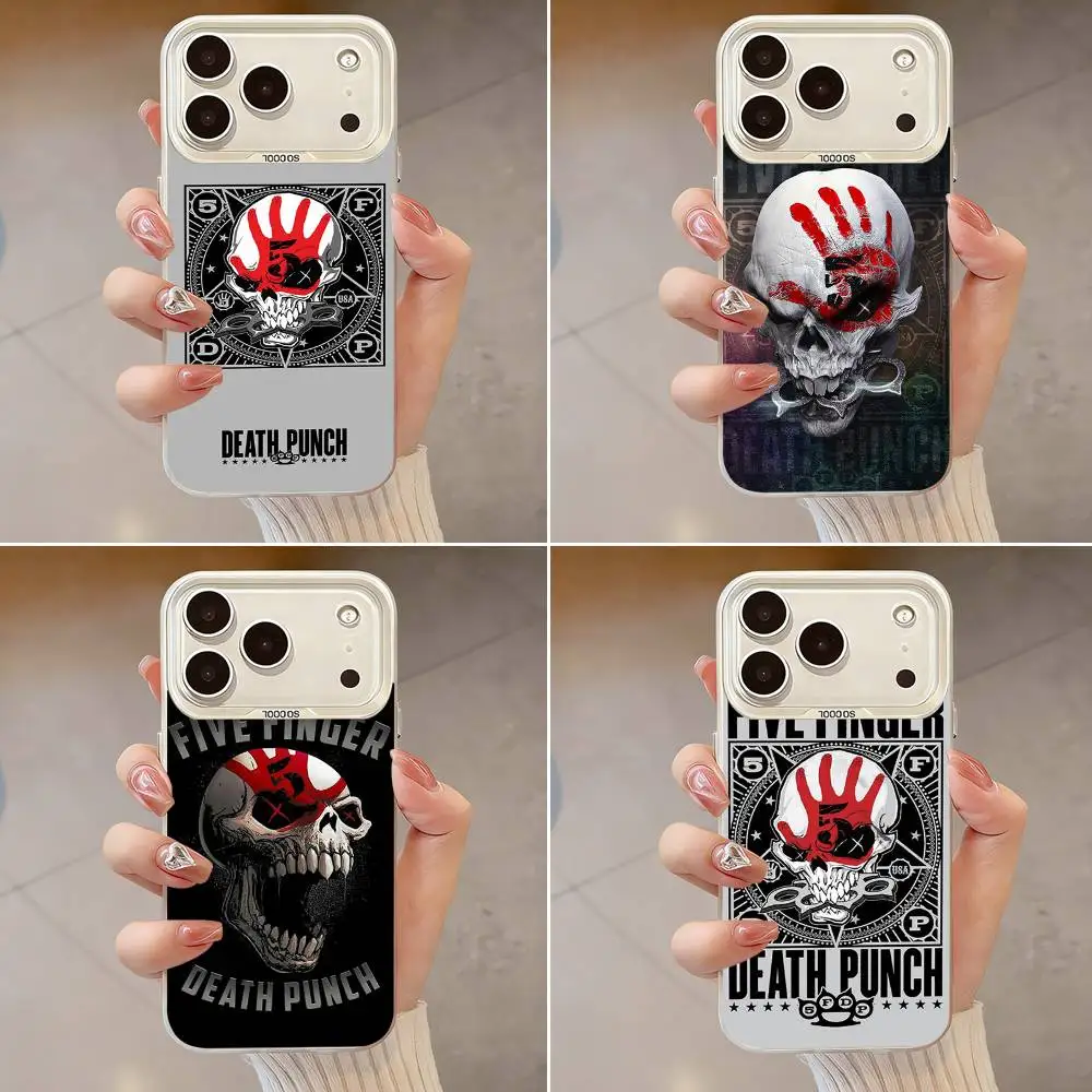 Five-Finger D-Deaths P-Punch Phone Case For iPhone 17,16,13,12,X,11,15,14,Pro,Max,Plus,SE4,Air,Mini White IMD HD Matte