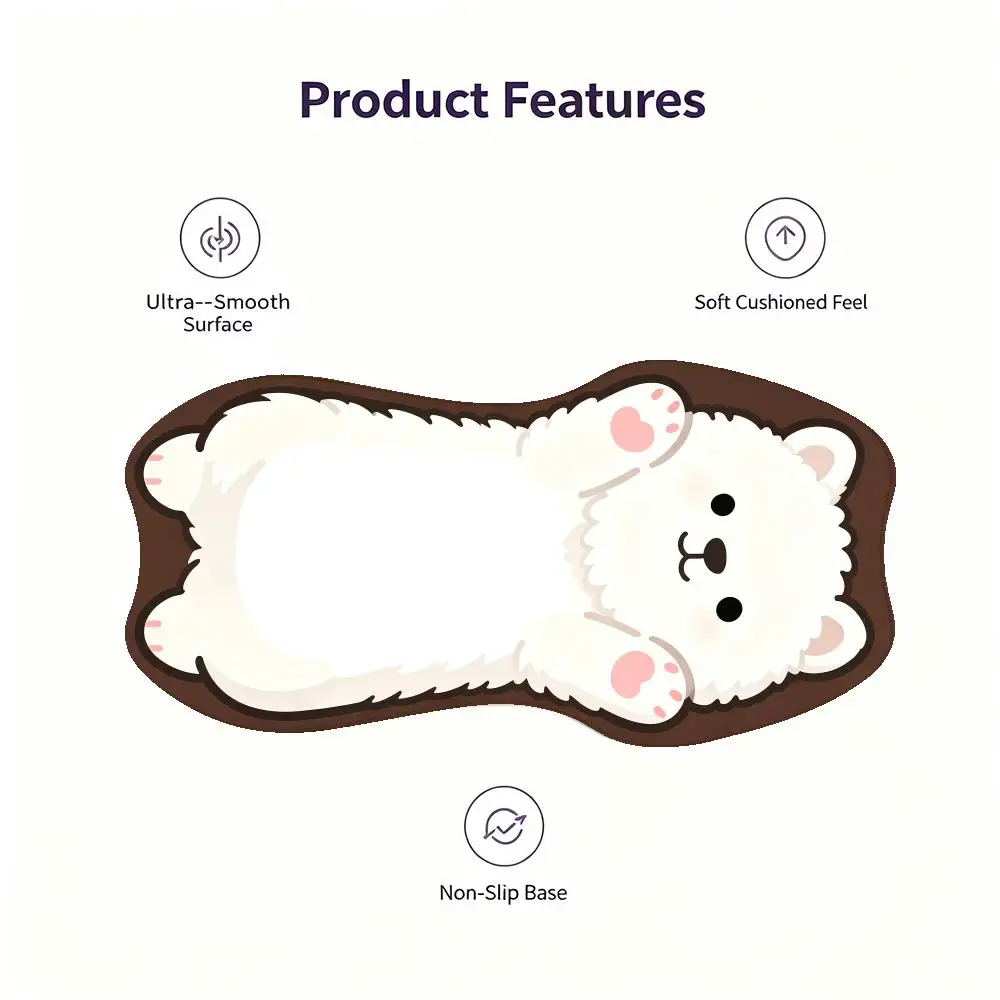 Cute Cartoon Bear Design Playmat Large Size Mousepad Boost Comfort During Laptop Study And Home Office Sessions