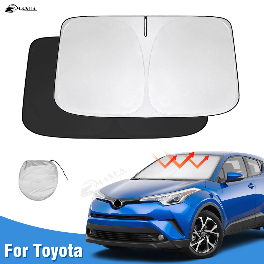 Windshield Sun Shade for Toyota CHR 2018-2022 CH-R Window Cover Sun Visor Foldable Sunscreen Blocks UV Rays Keep Your Car Cooler