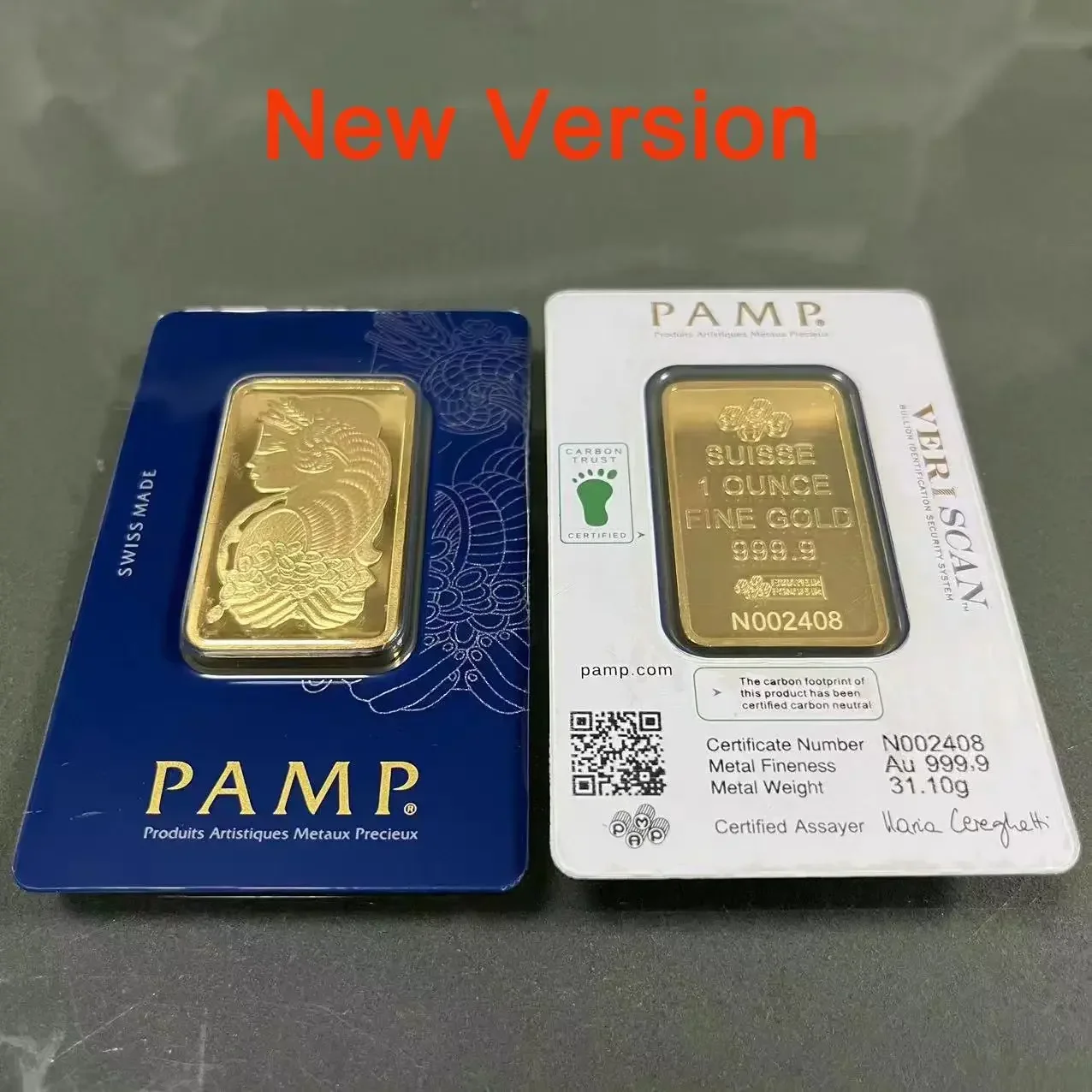 NEW 1oz/2.5g/5g/10g/20g/50g/100g Switzerland Gold Bar Silver Bar PAMP Suisse Lady Replica Bullion Gold Coin Gifts