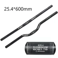 New 1pcs Durable Handlebar 600mm Bicycle Fixed Gear Folding Bike Mountain Bike Riser 25.4mm Bar Aluminum Alloy Replacement Tool