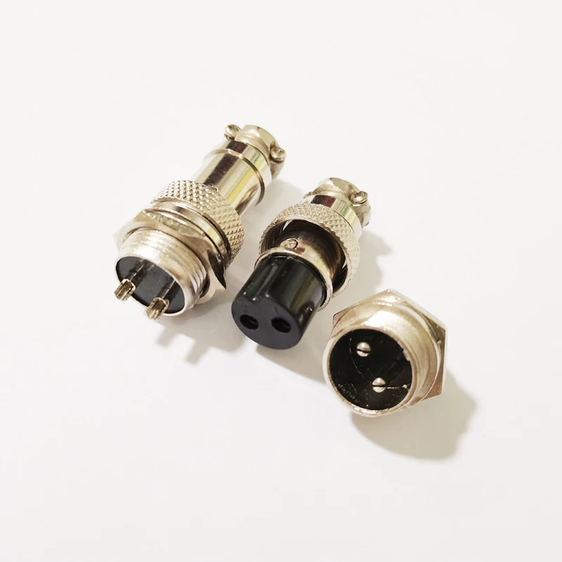 NCHTEK XLR 2Pin Aviation Plug Male & Female Panel Power Chassis Metal Adapter Connector 16MM/Free Shipping/20PAIRS(40PCS)