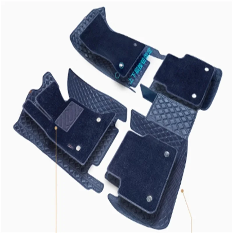 Custom Car Floor Mats For BMW 2 Active Tourer F45 GranTourer F46 Auto Double Layer Accessories Coche Floor Liners Blanket
