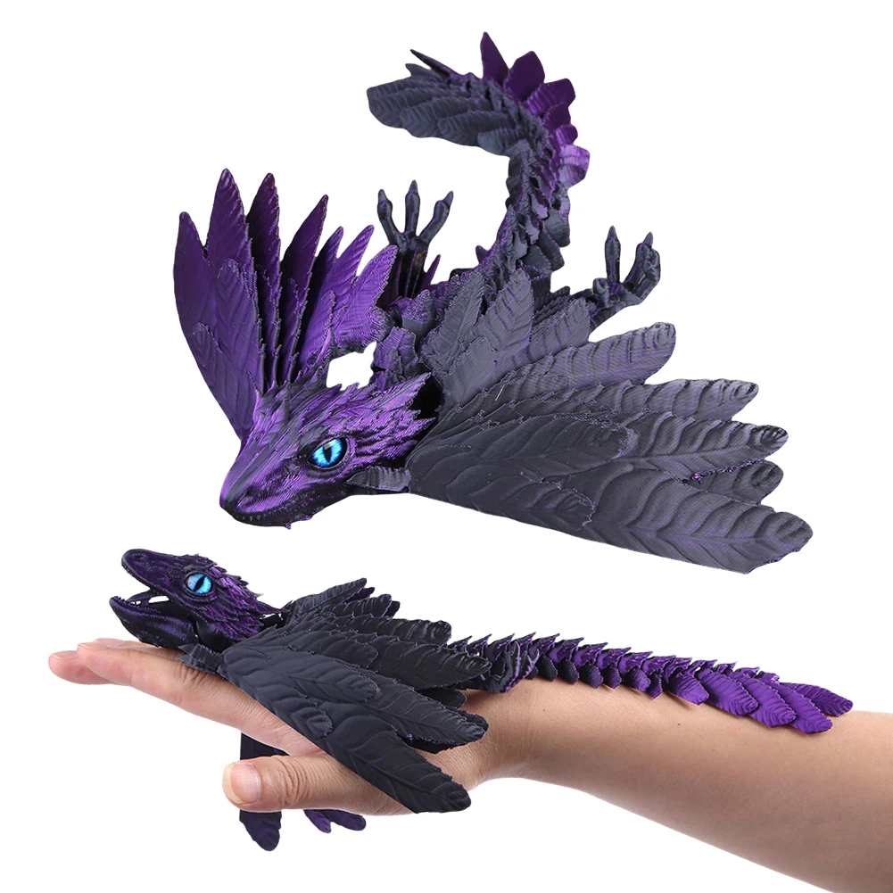 

Articulated Dragon with Wings Dragon Fidget Toy Collectible Desktop Pet Home Office Decor Executive Desk Toy