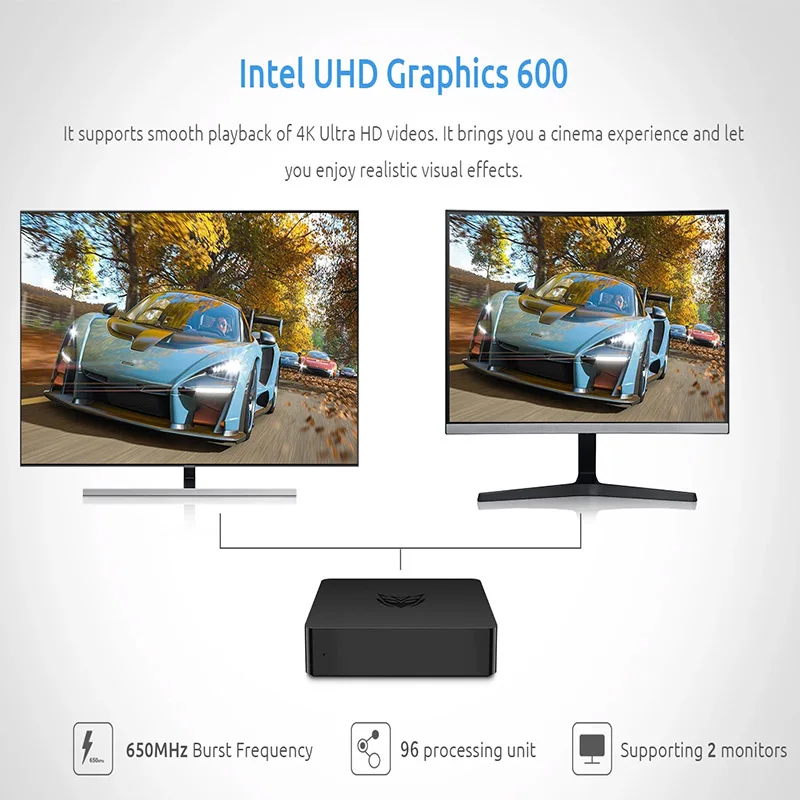 BMAX Mini escritorio B1PRO Intel N4000 8GB RAM 128GB SSD Windows 11 banda Dual Wi Fi juegos de oficina ligeros conveniente de llevar