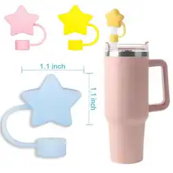 10mm Star Shape Straw Covers Cap For Stanley Cup Tumblers Accessories Dust-Proof Reusable Stopper For Straws Tip Lids