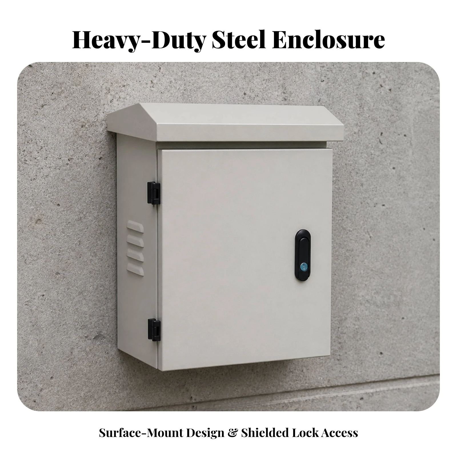 Wall-Mounted Electrical Enclosure Weatherproof Electrical Cabinet with Locking Handle Box Lockable for Electricians view 4
