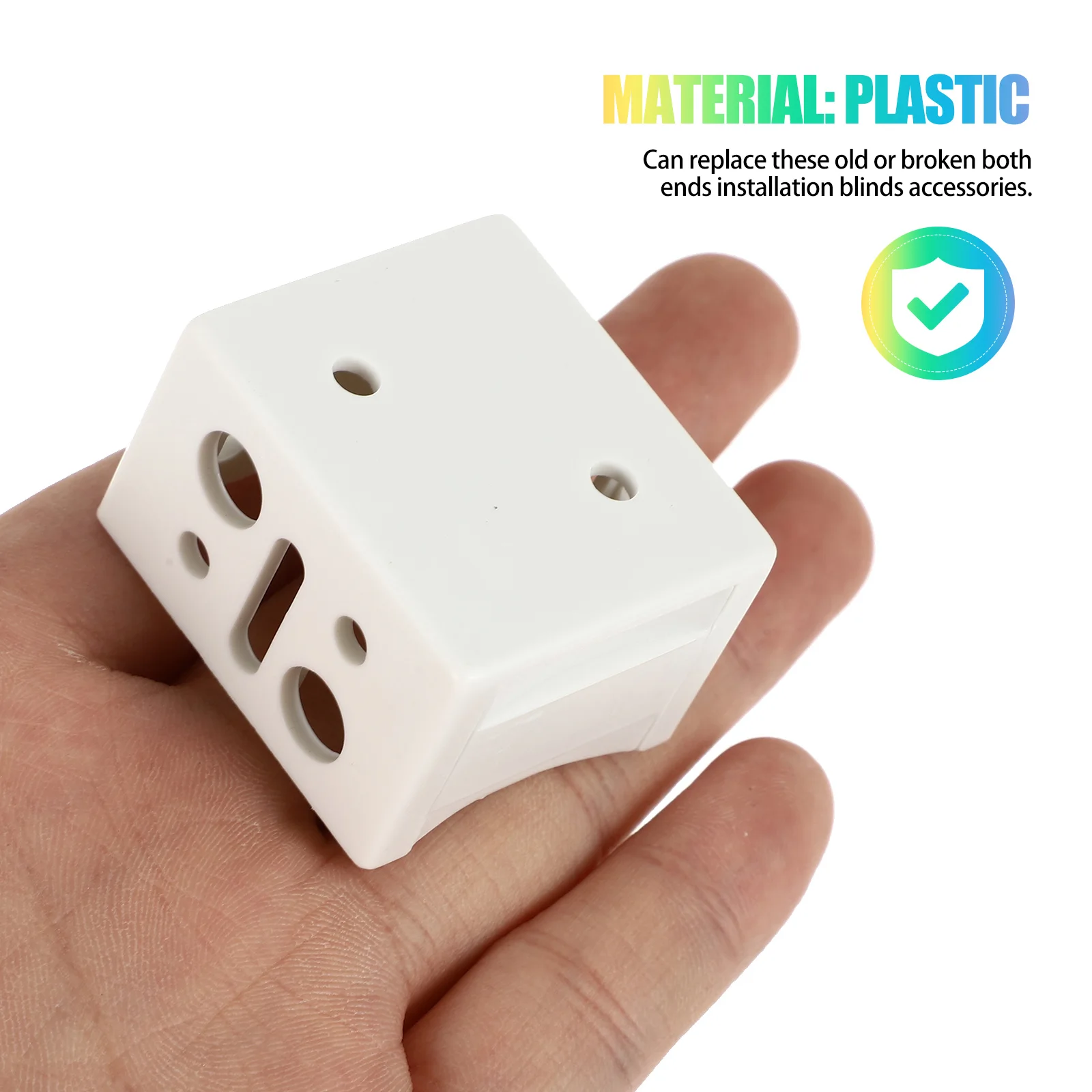 

4pcs Blinds Installation Code Mounting Brackets White Horizontal Window Accessories Two-Ends Fixed Parts for Home