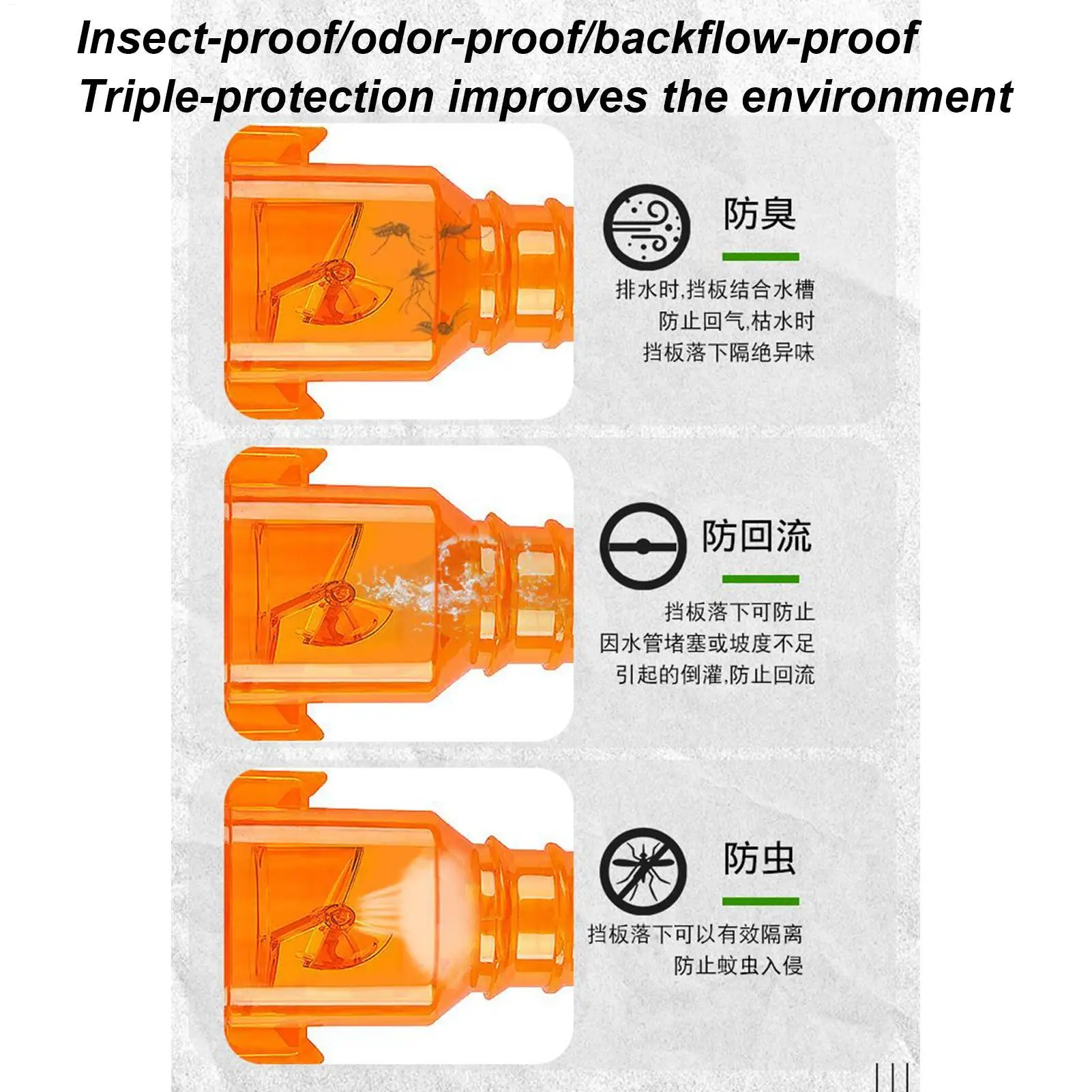 استنزاف التيار المتردد ثلاثة صمام مقاوم صمام مكافحة ارتجاعي طريقة واحدة تحقق صمام رائحة الحشرات الرياح الضوضاء الوقاية نظام HVAC الملحقات