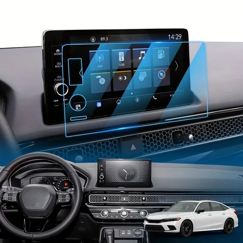 Filme protetor de tela de vidro temperado para Honda Civic HRV Integra CRV EX-L Sport Touring Hybrid 2023-2025 Car Navigation Film