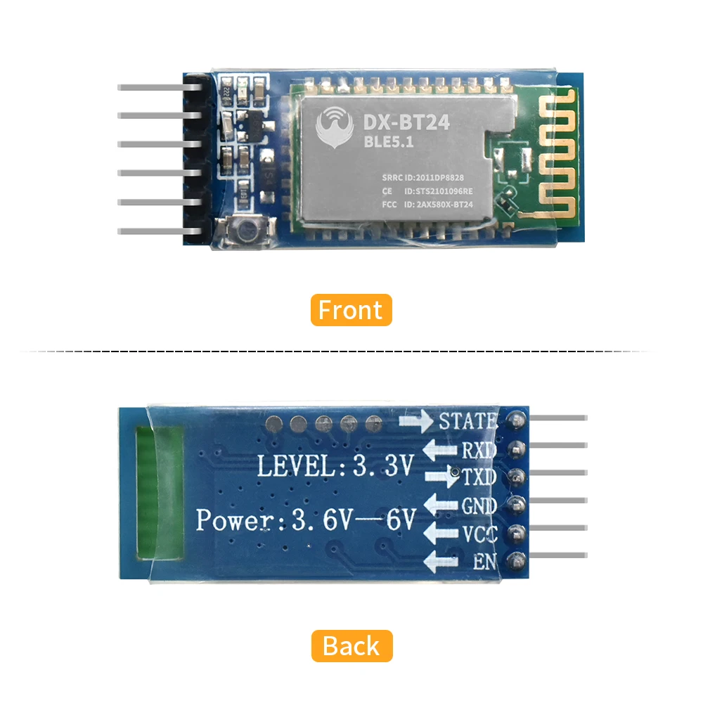 Keyestudio DX-BT24 Bluetooth-compatible BT V5.1BLE For Arduino Wireless Module Serial Port Communication Interface UART