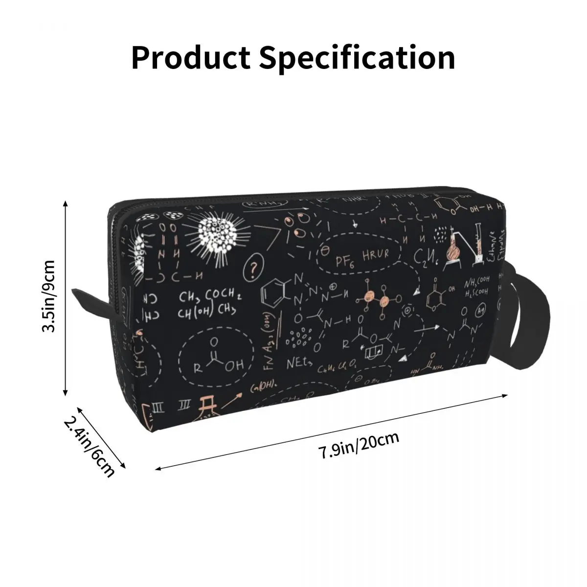 Amazing Chemistry Makeup Bag Cosmetic Organizer Storage Dopp Kit Toiletry Cosmetic Bag for Women Beauty Travel Pencil Case image 2
